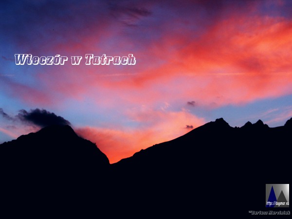 zachód słońca w Tatrach